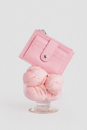 THE DAISY CARD WALLET - BABY PINK