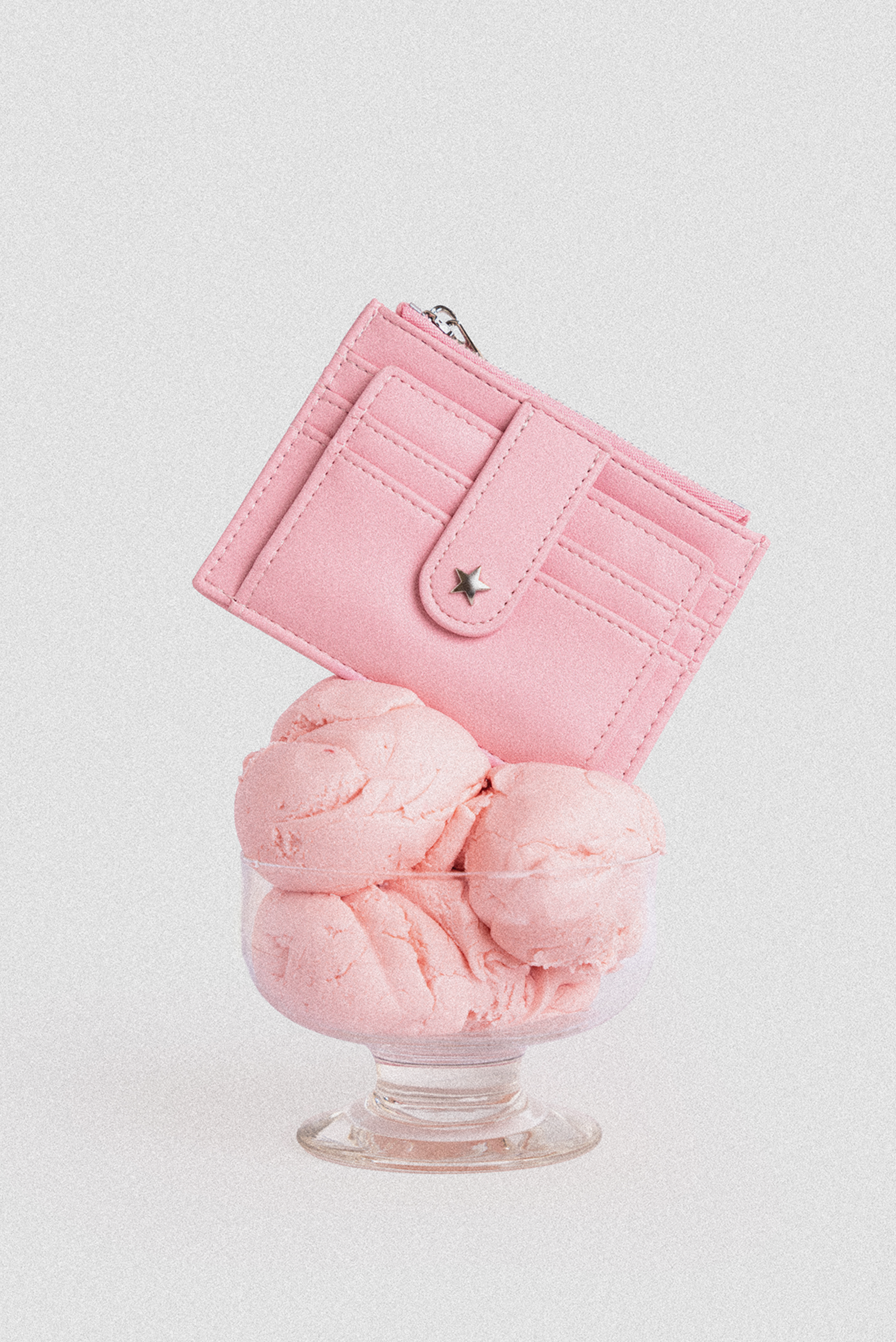 THE DAISY CARD WALLET - BABY PINK