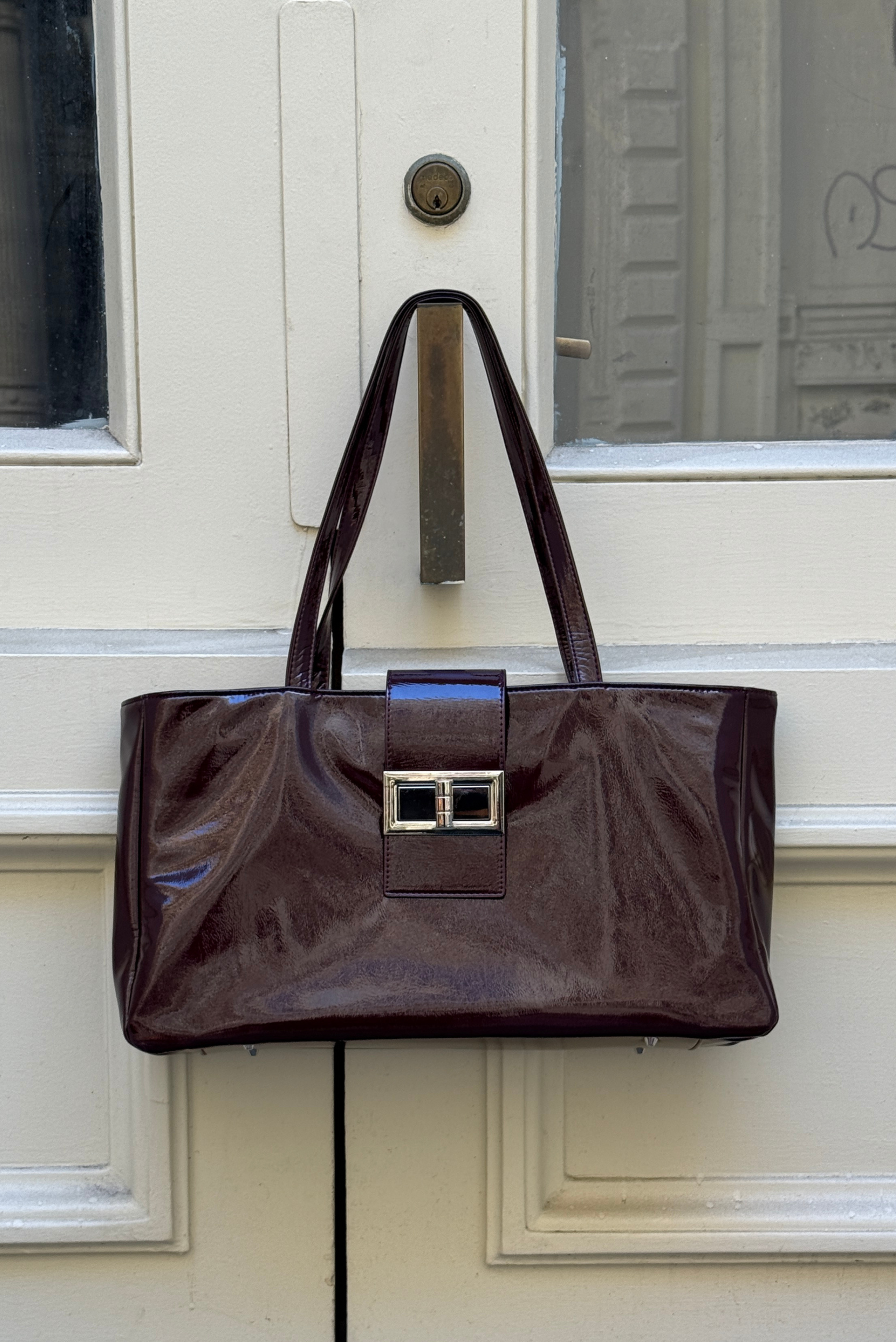 The Margot Bag - Patent Burgundy
