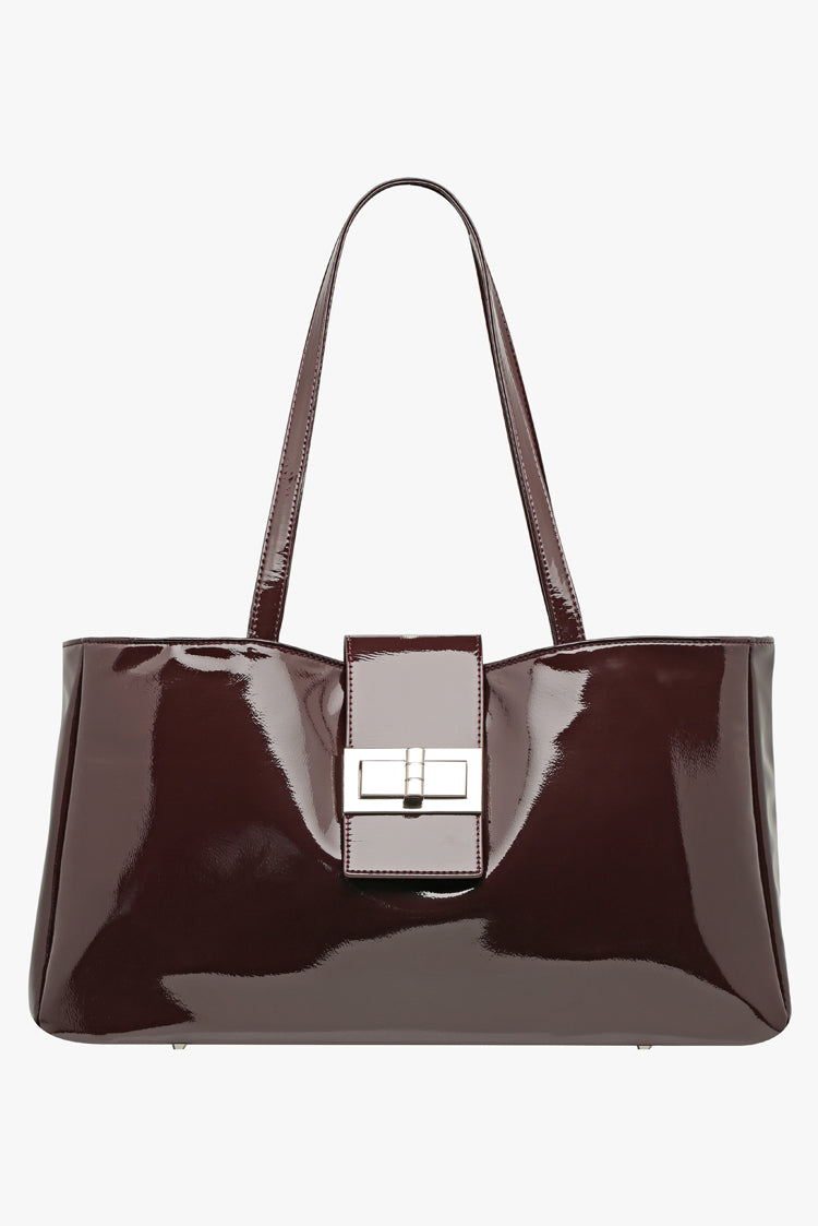 The Margot Bag - Patent Burgundy