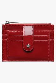 THE DAISY CARD WALLET - PATENT CHERRY (PRE ORDER)