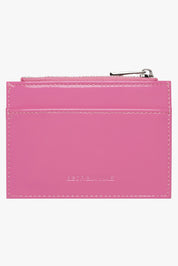 THE DAISY CARD WALLET - PATENT BUBBLEGUM PINK