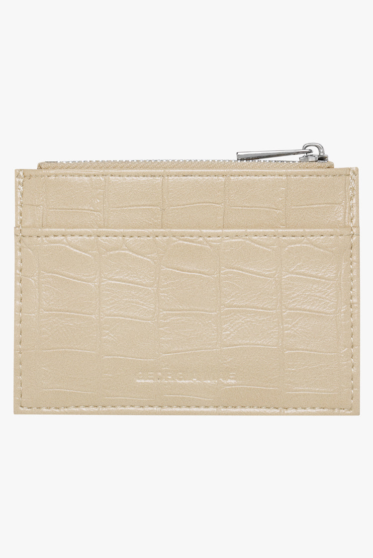 THE DAISY CARD WALLET - BUTTER YELLOW CROC