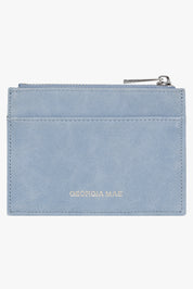 THE DAISY CARD WALLET - BLUE SUEDE