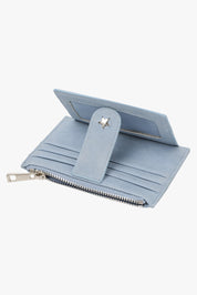 THE DAISY CARD WALLET - BLUE SUEDE