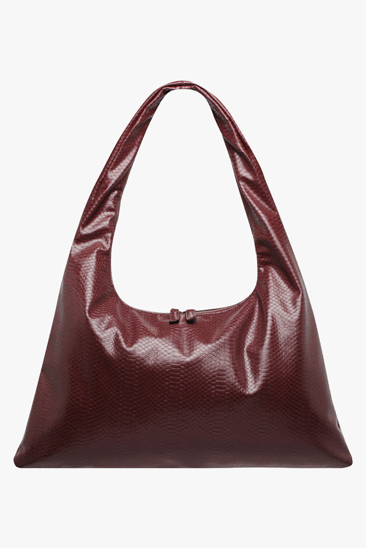 THE JONES BAG - BURGUNDY CROC