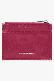 THE DAISY CARD WALLET - GLOSSY BERRY