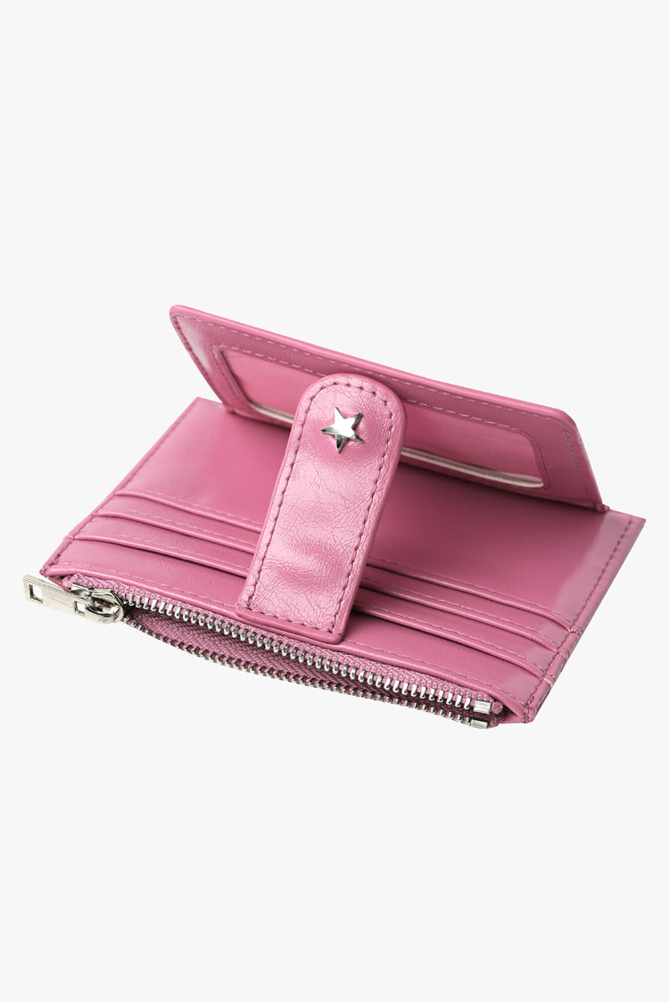 THE DAISY CARD WALLET - CANDY PINK