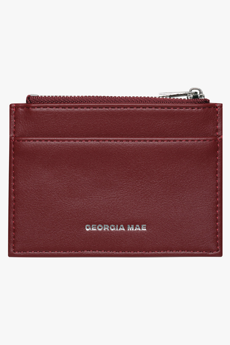 THE DAISY CARD WALLET - BURGUNDY (PRE ORDER)