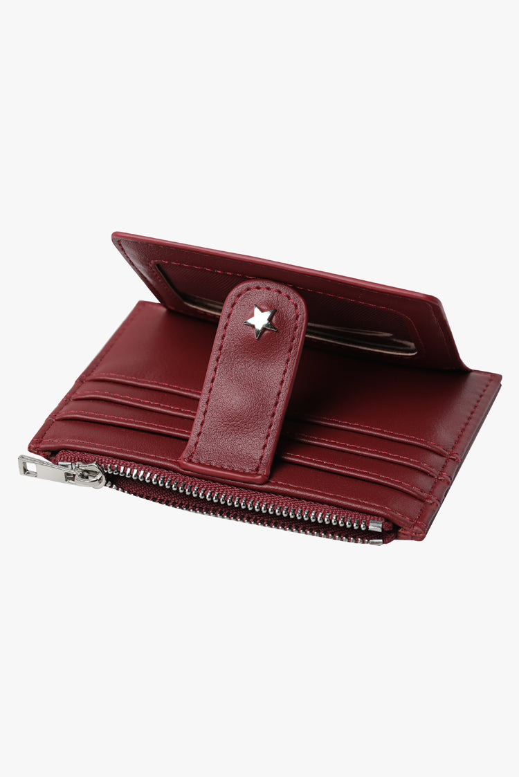 THE DAISY CARD WALLET - BURGUNDY (PRE ORDER)
