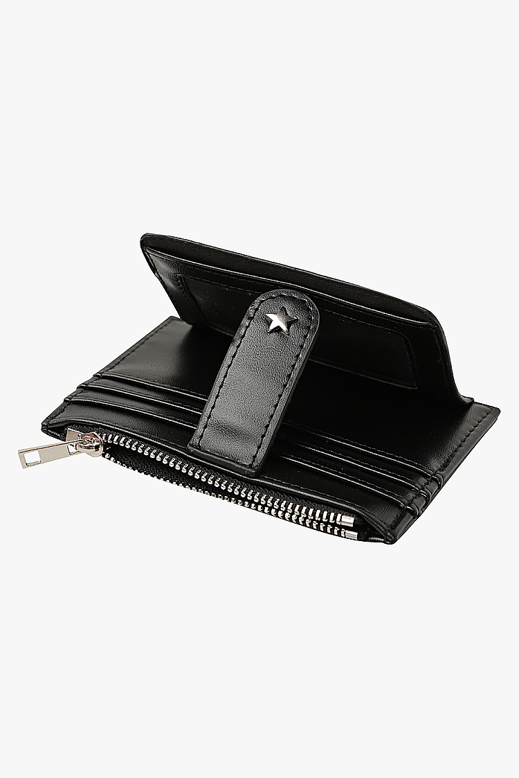 THE DAISY CARD WALLET - BLACK