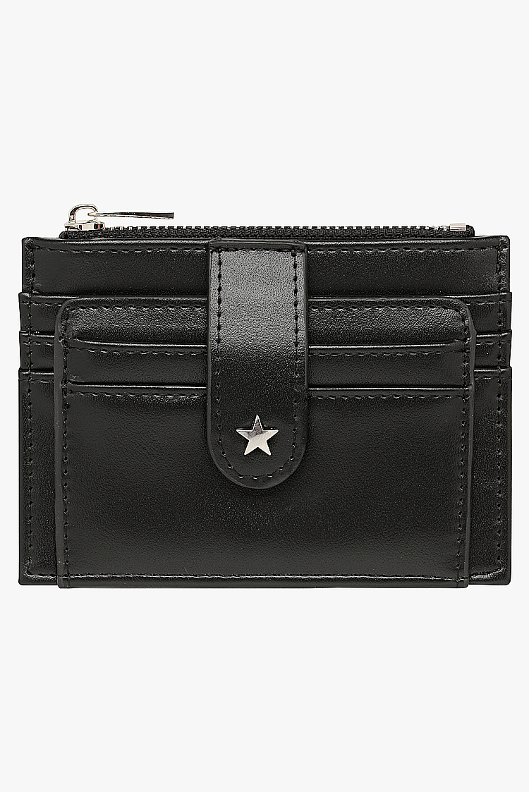 THE DAISY CARD WALLET - BLACK