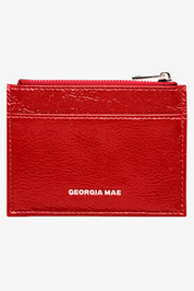THE DAISY CARD WALLET - GLOSSY CHERRY