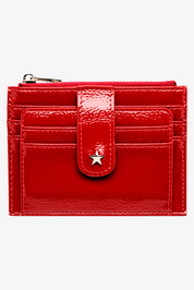 THE DAISY CARD WALLET - GLOSSY CHERRY