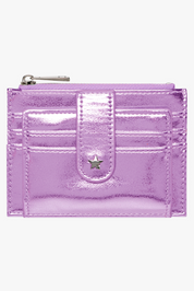 THE DAISY CARD WALLET - METALLIC LILAC