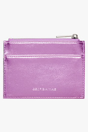 THE DAISY CARD WALLET - METALLIC LILAC