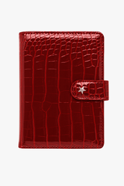 THE SOHO PASSPORT WALLET - CHERRY CROC