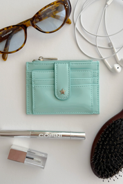 The Daisy Card Wallet - Patent Aqua